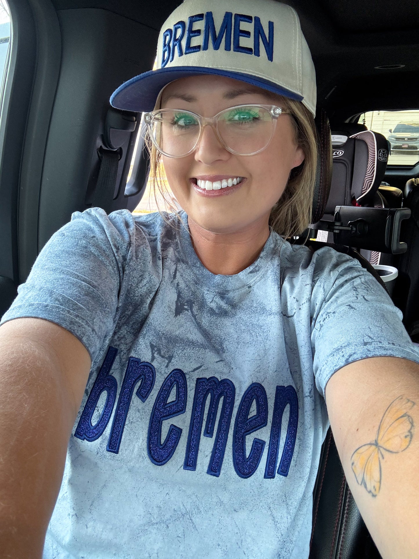 Bremen Embroidered Glitter Applique Color Blast Comfort Colors T Shirt