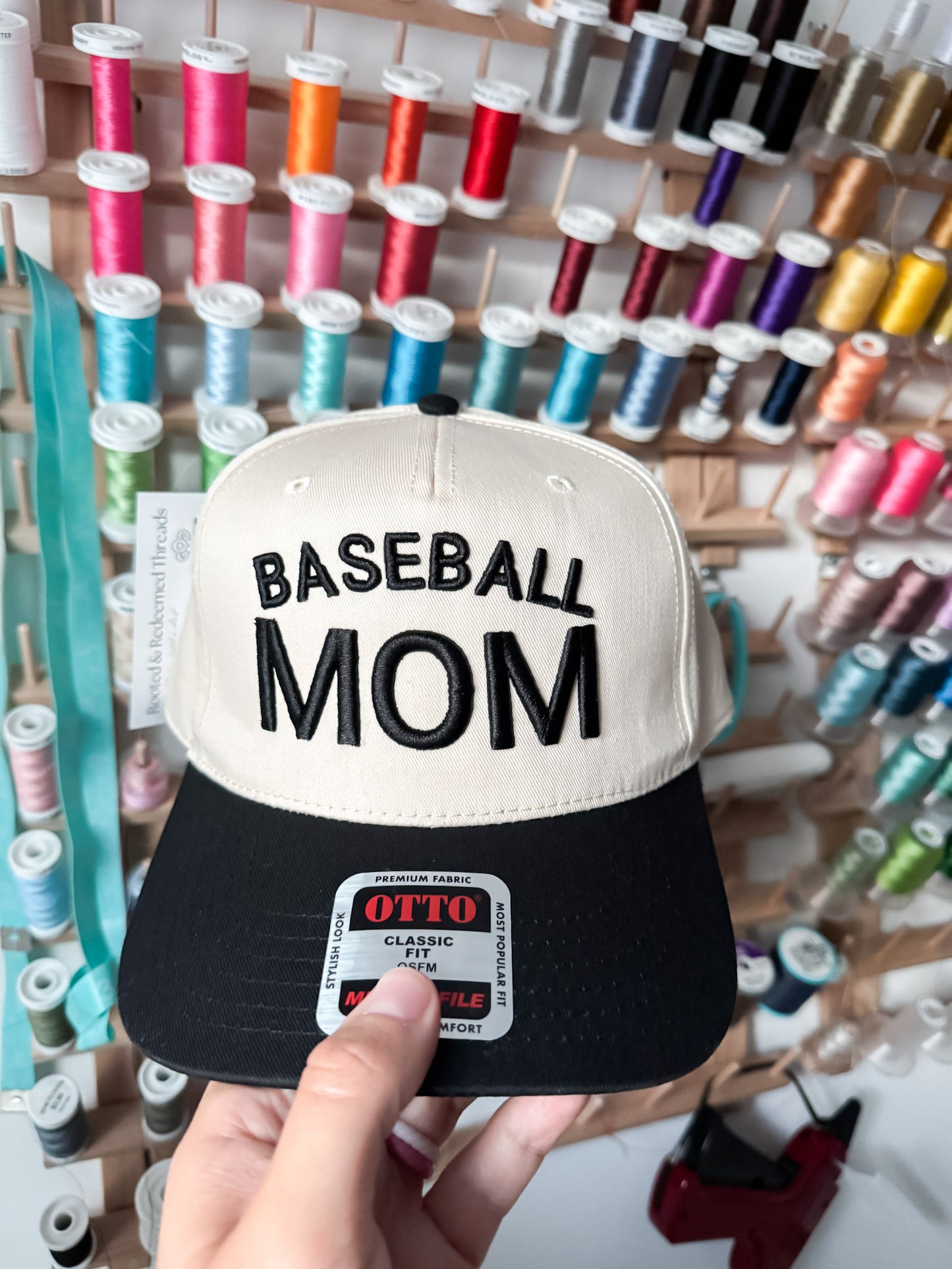 Baseball Mom 3D Puff Embroidered Hat