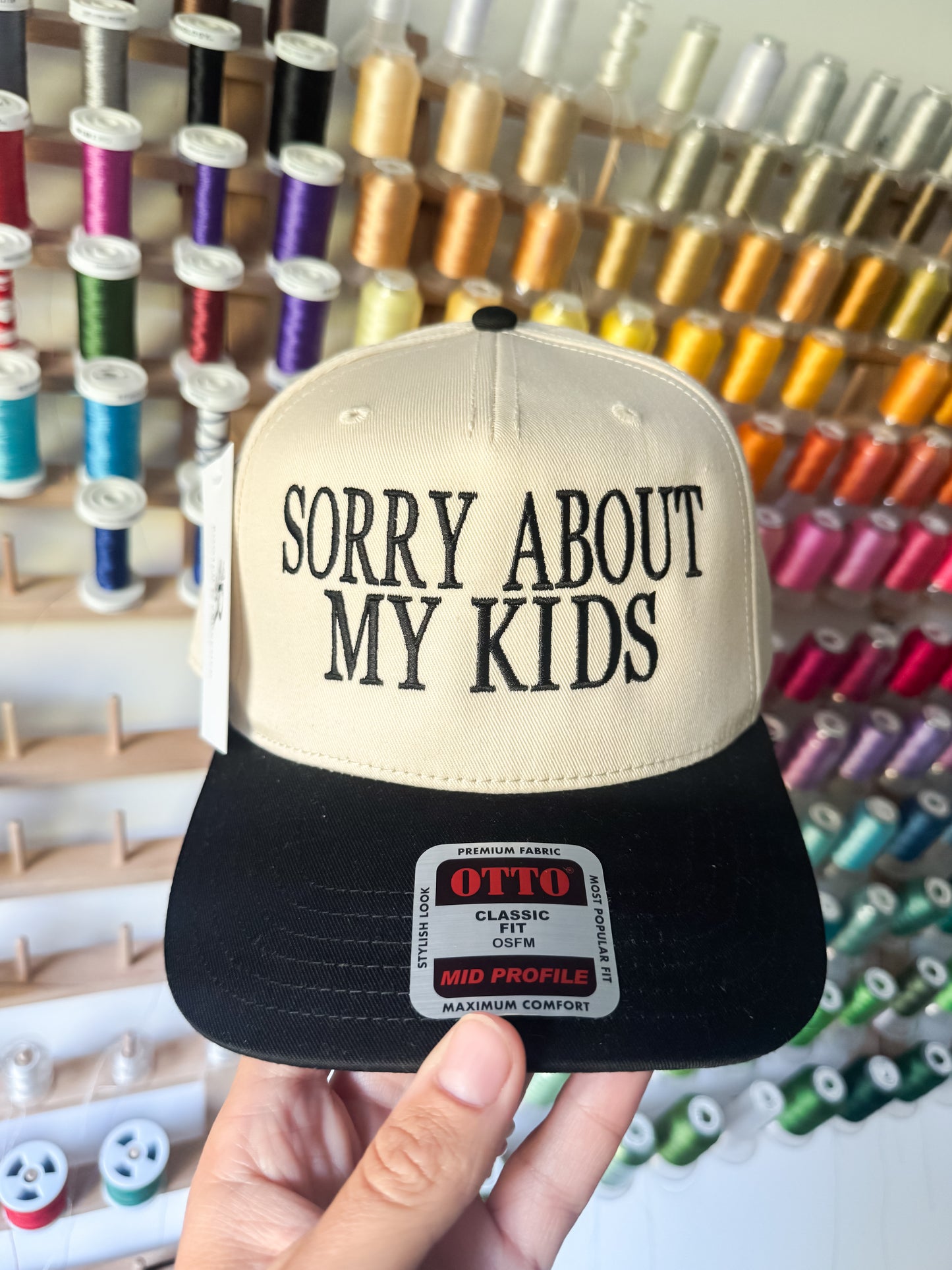 Sorry About My Kids Embroidered Hat