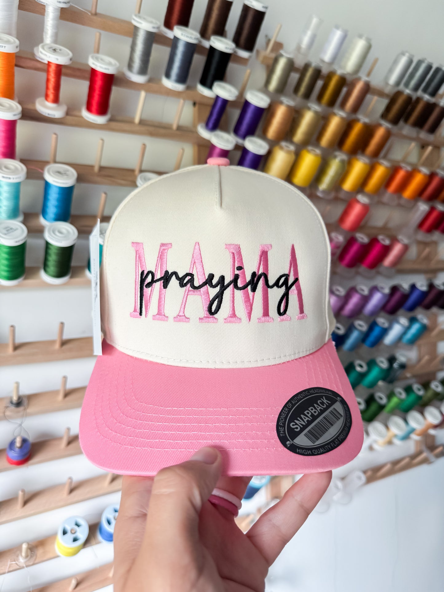 Praying Mama Embroidered Trucker Hat