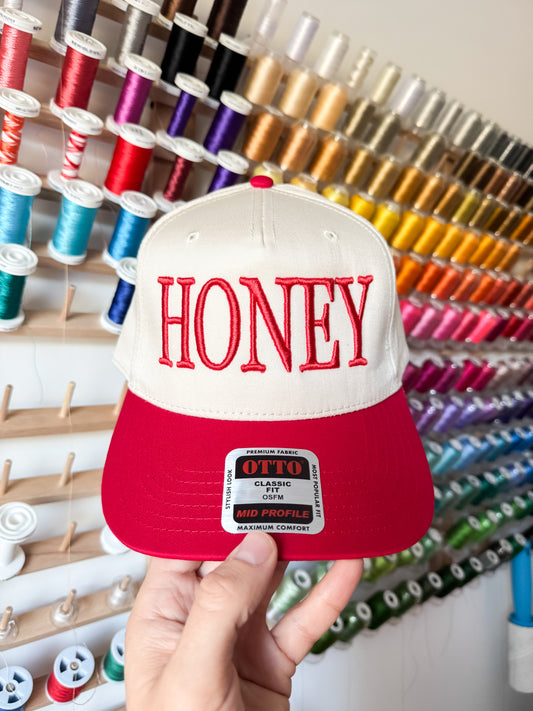 HONEY 3D Puff Embroidered Hat