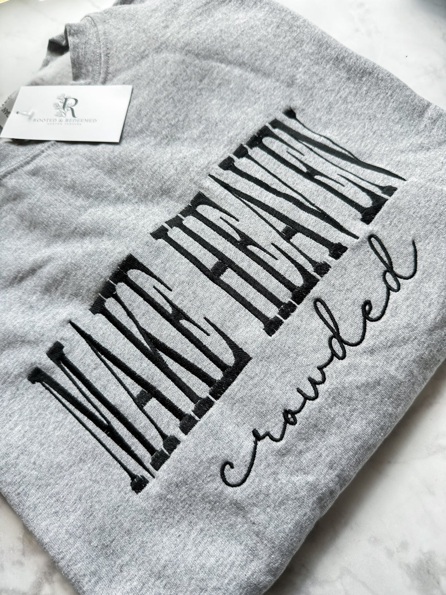 Make Heaven Crowded Embroidered T Shirt or Sweatshirt