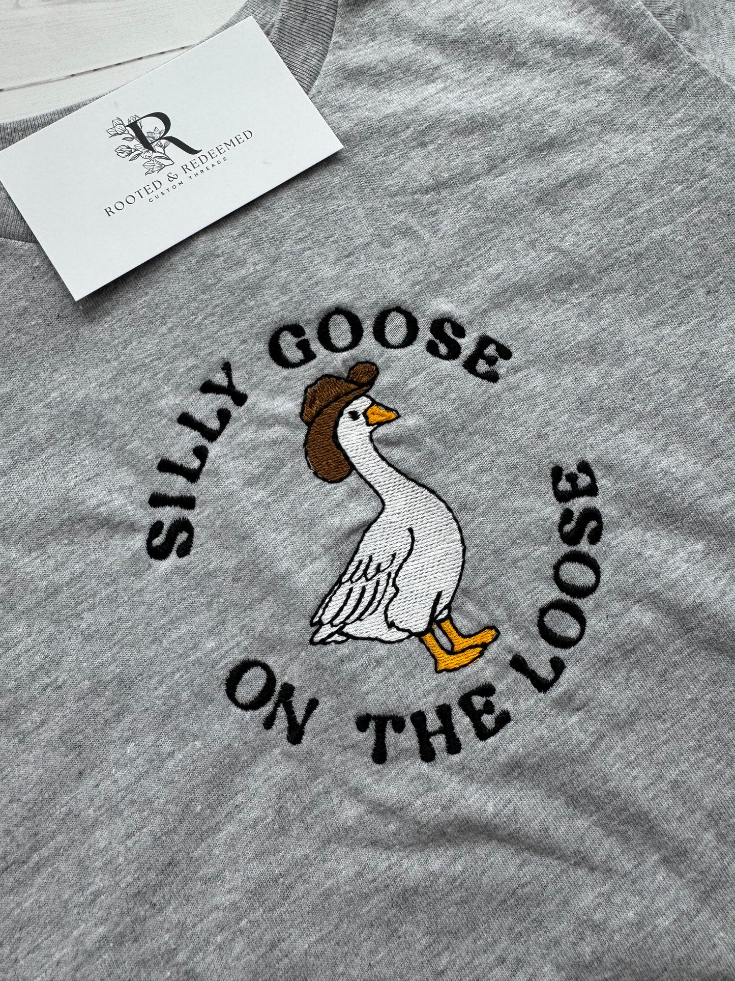 Silly Goose on the Loose Embroidered Toddler T Shirt