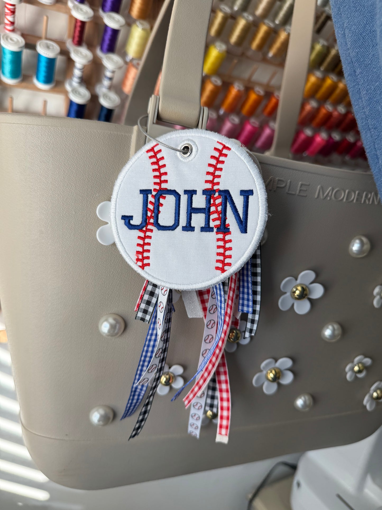 Custom Embroidered Baseball Bag Tag