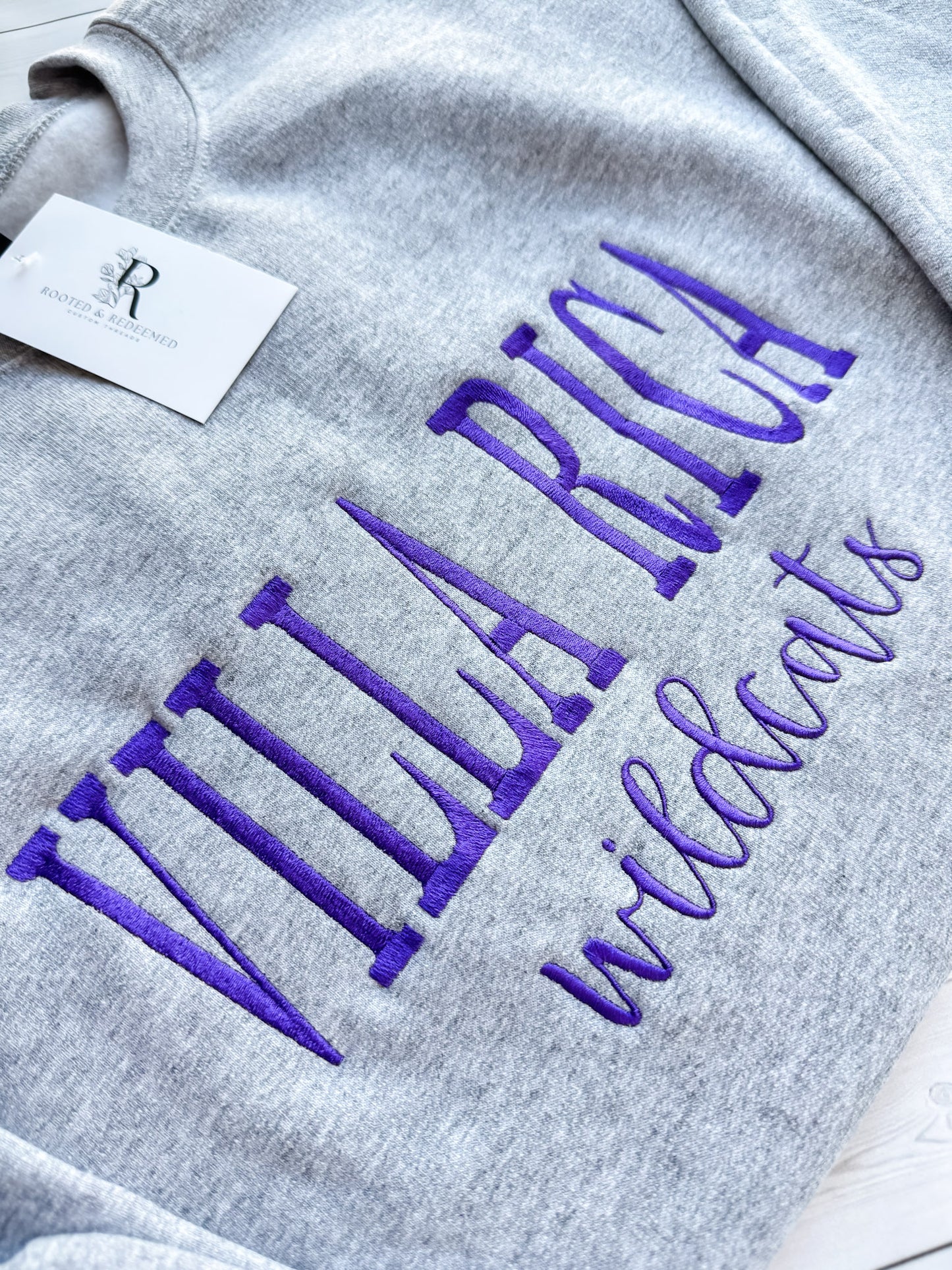 Solid Letter Villa Rica Wildcats Embroidered Sweatshirt