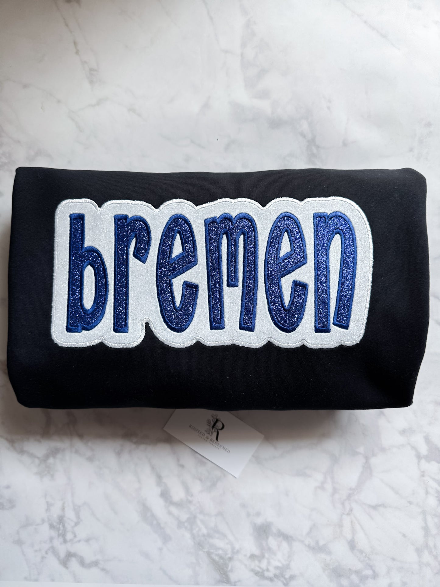 Bremen Double Glitter Appliqué Embroidered Sweatshirt