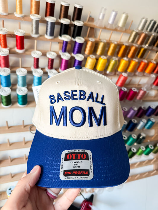 Baseball Mom 3D Puff Embroidered Hat