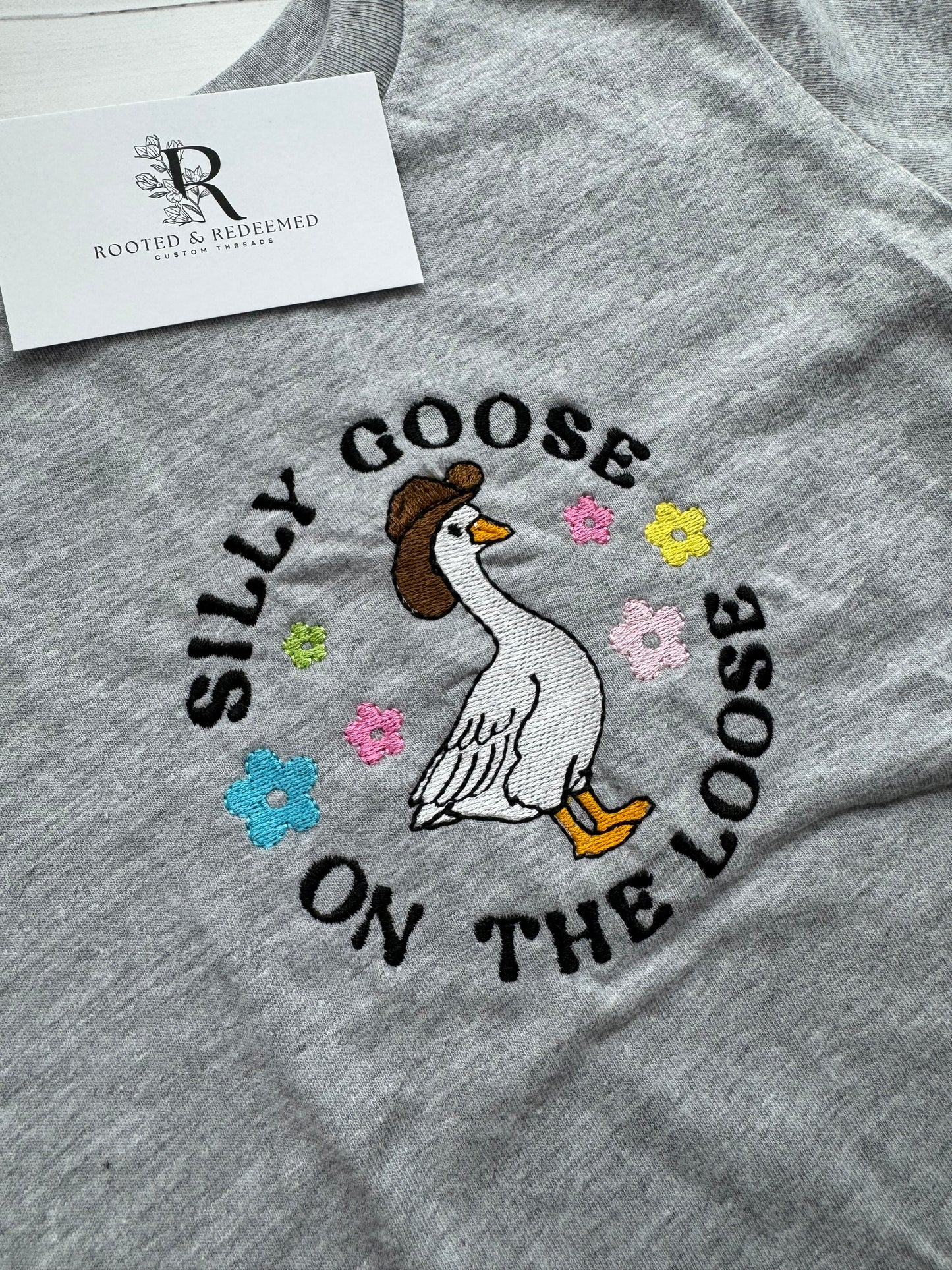 Silly Goose on the Loose Embroidered Toddler T Shirt