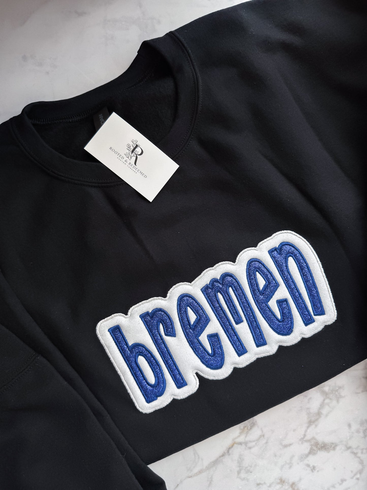 Bremen Double Glitter Appliqué Embroidered Sweatshirt