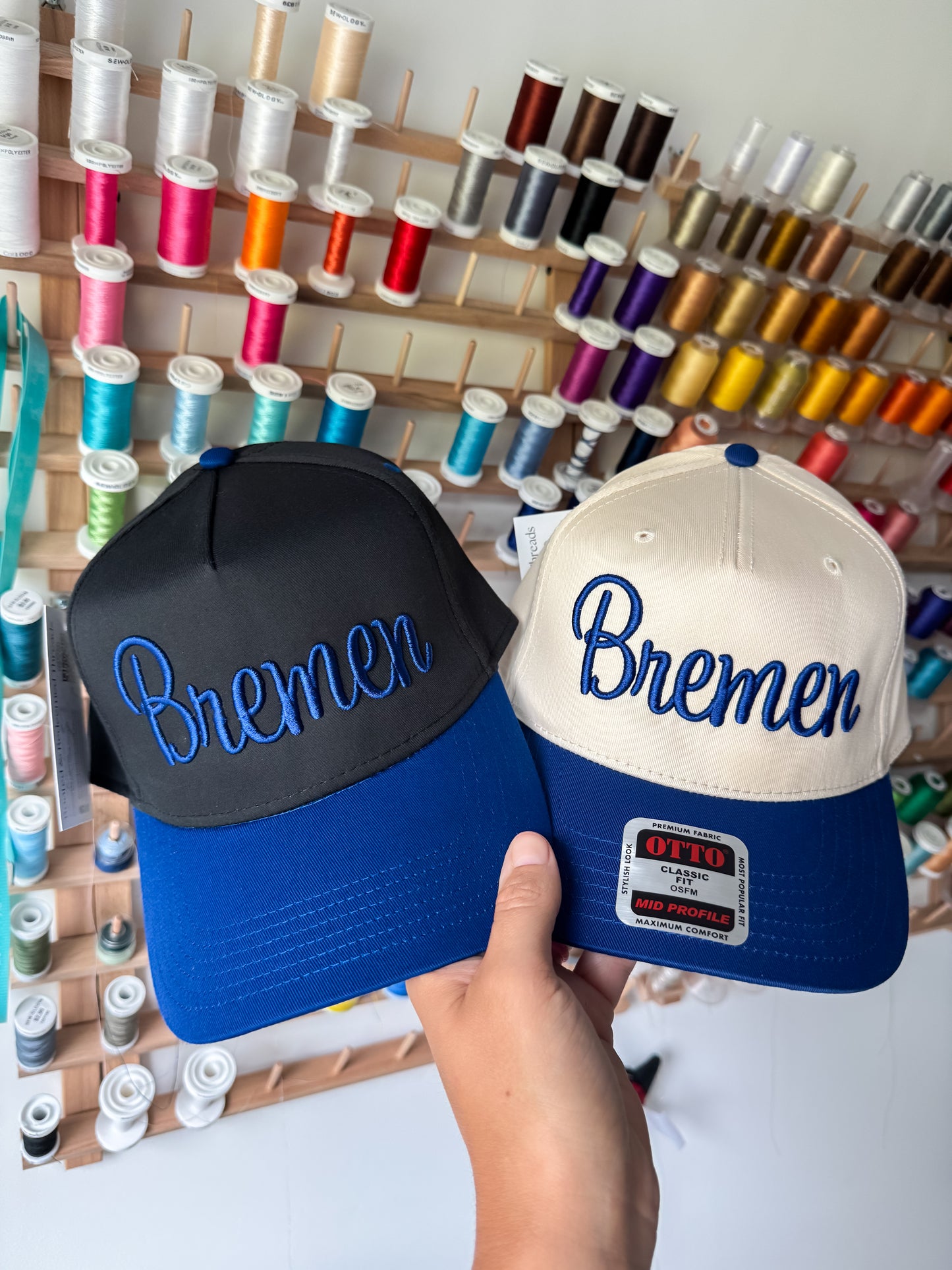 Bremen Script 3D Puff Embroidered Hat