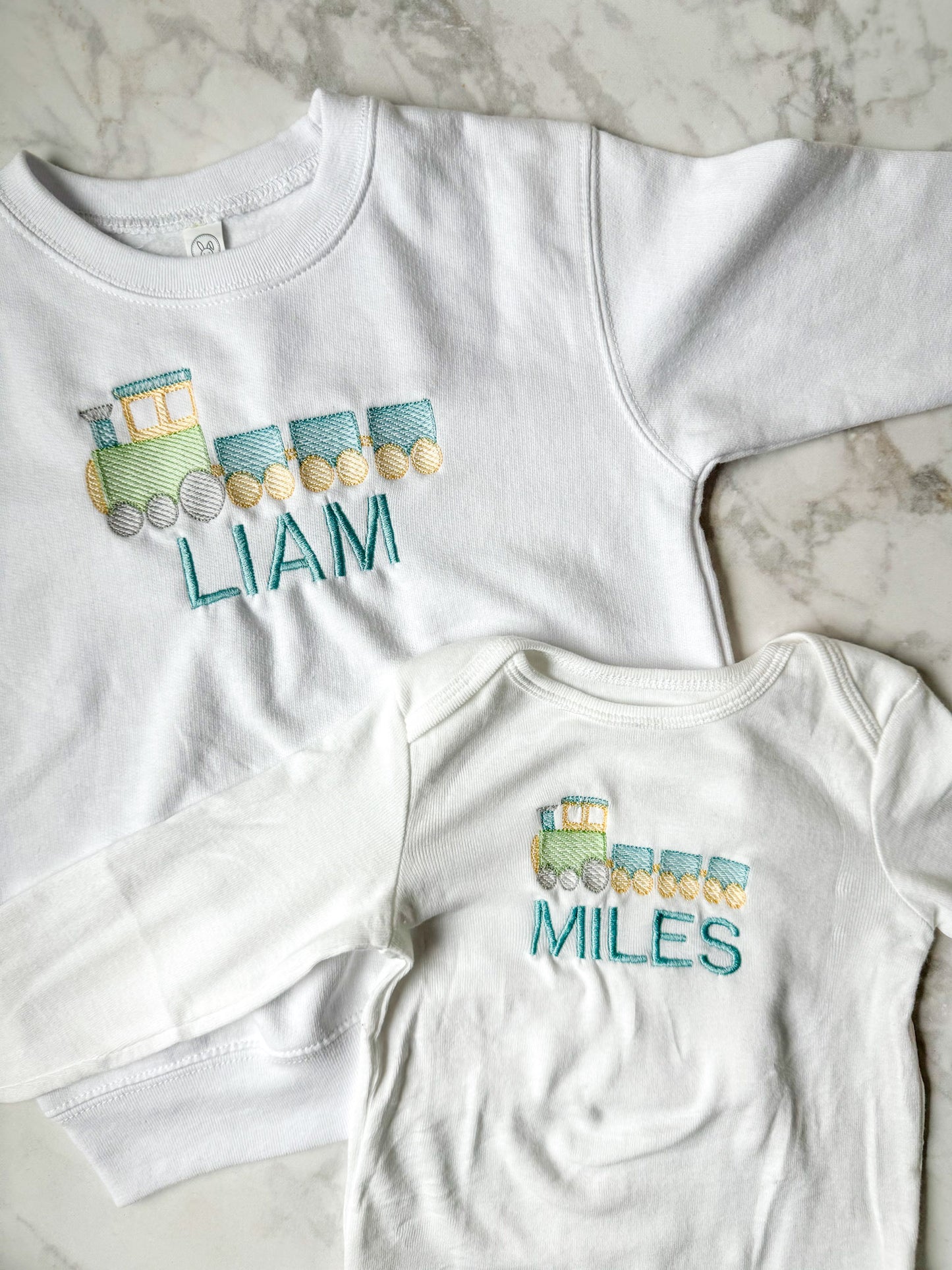 Infant / Toddler Train Name Embroidered Shirt or Sweatshirt