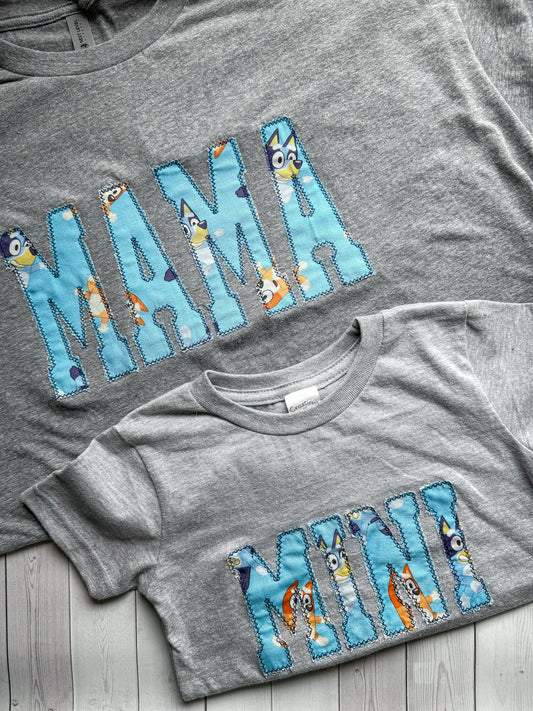 MAMA + MINI Matching Diamond Stitch Applique Shirts