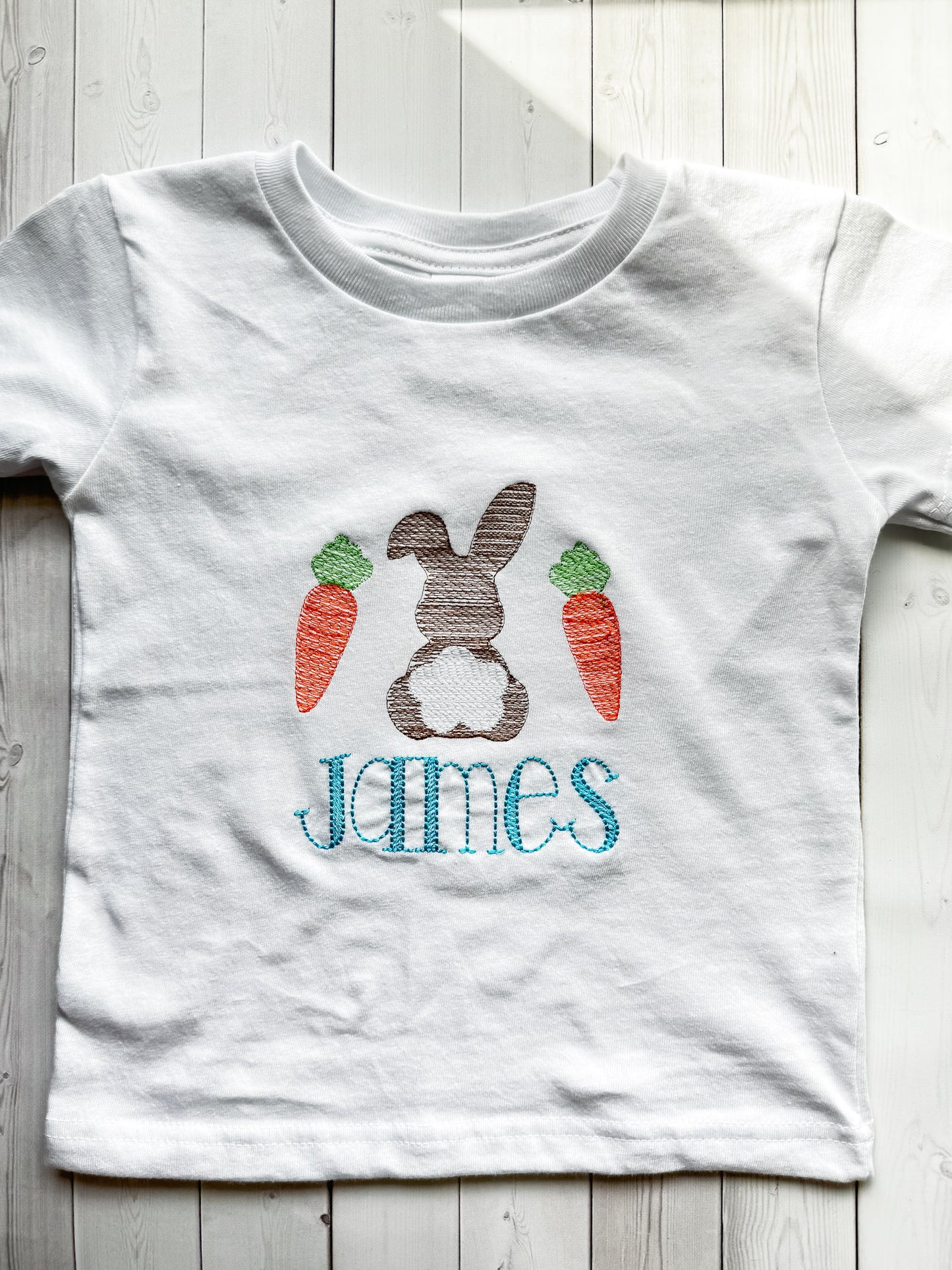 Easter Bunny with Name Embroidered Onesie or Shirt (INFANT SIZES)