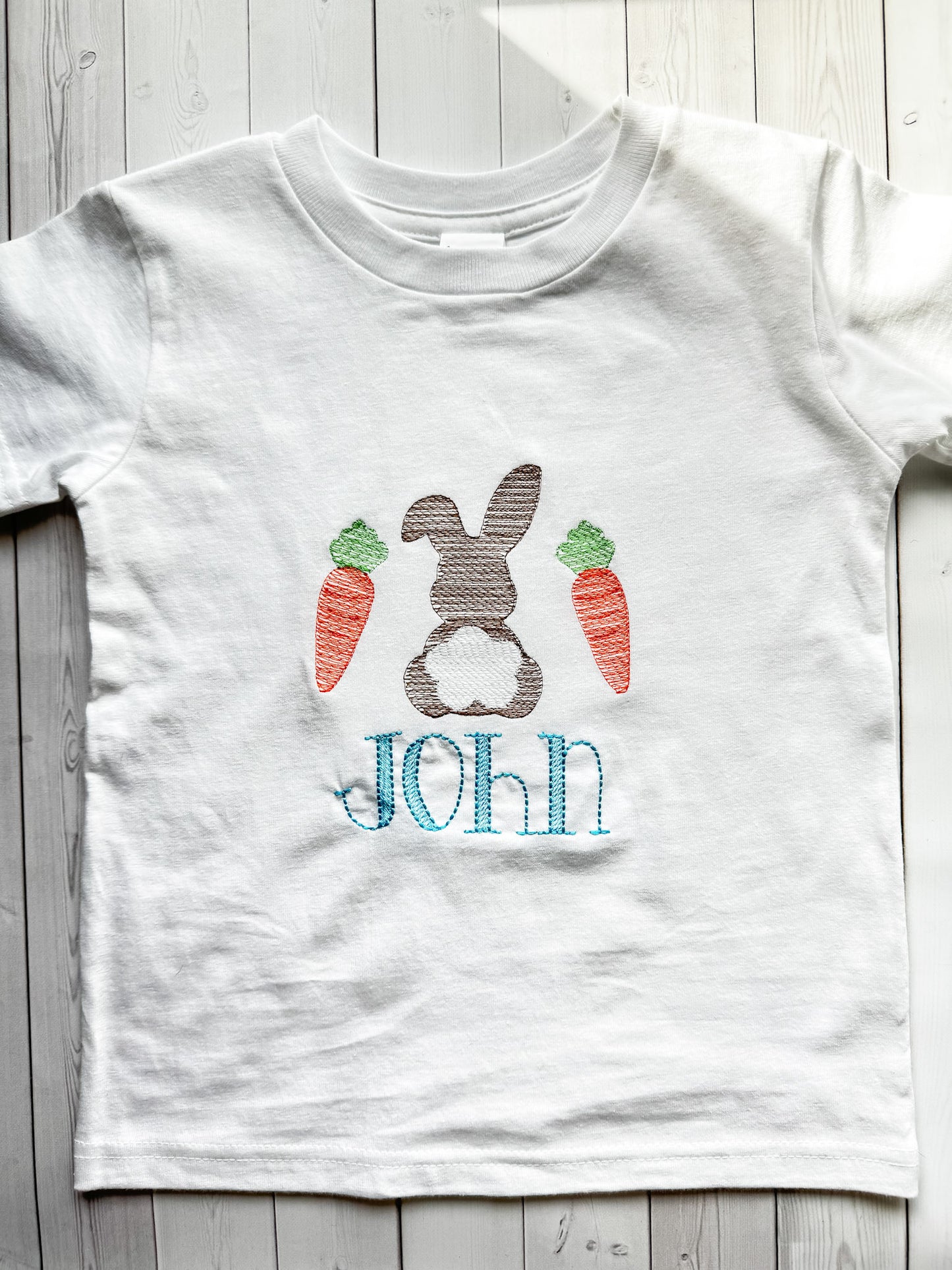 Easter Bunny with Name Embroidered Onesie or Shirt (INFANT SIZES)