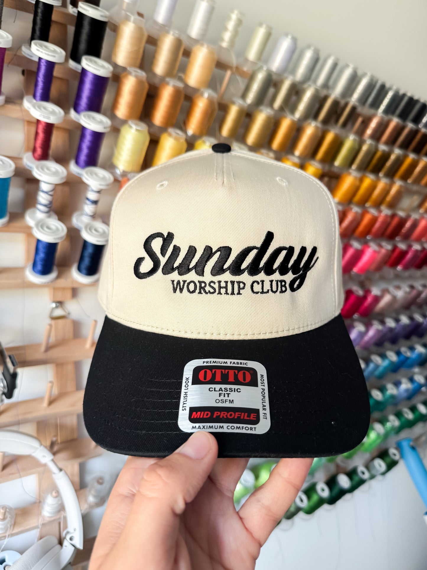 Sunday Worship Club Embroidered Hat