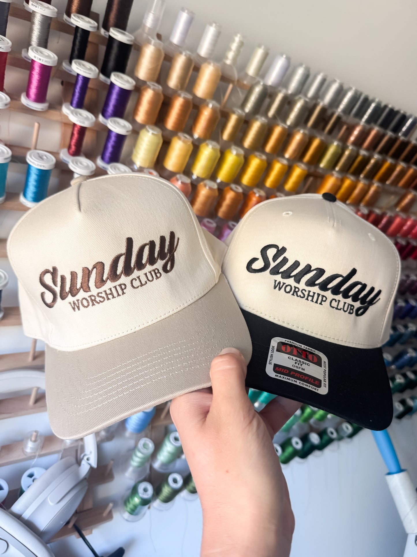 Sunday Worship Club Embroidered Hat