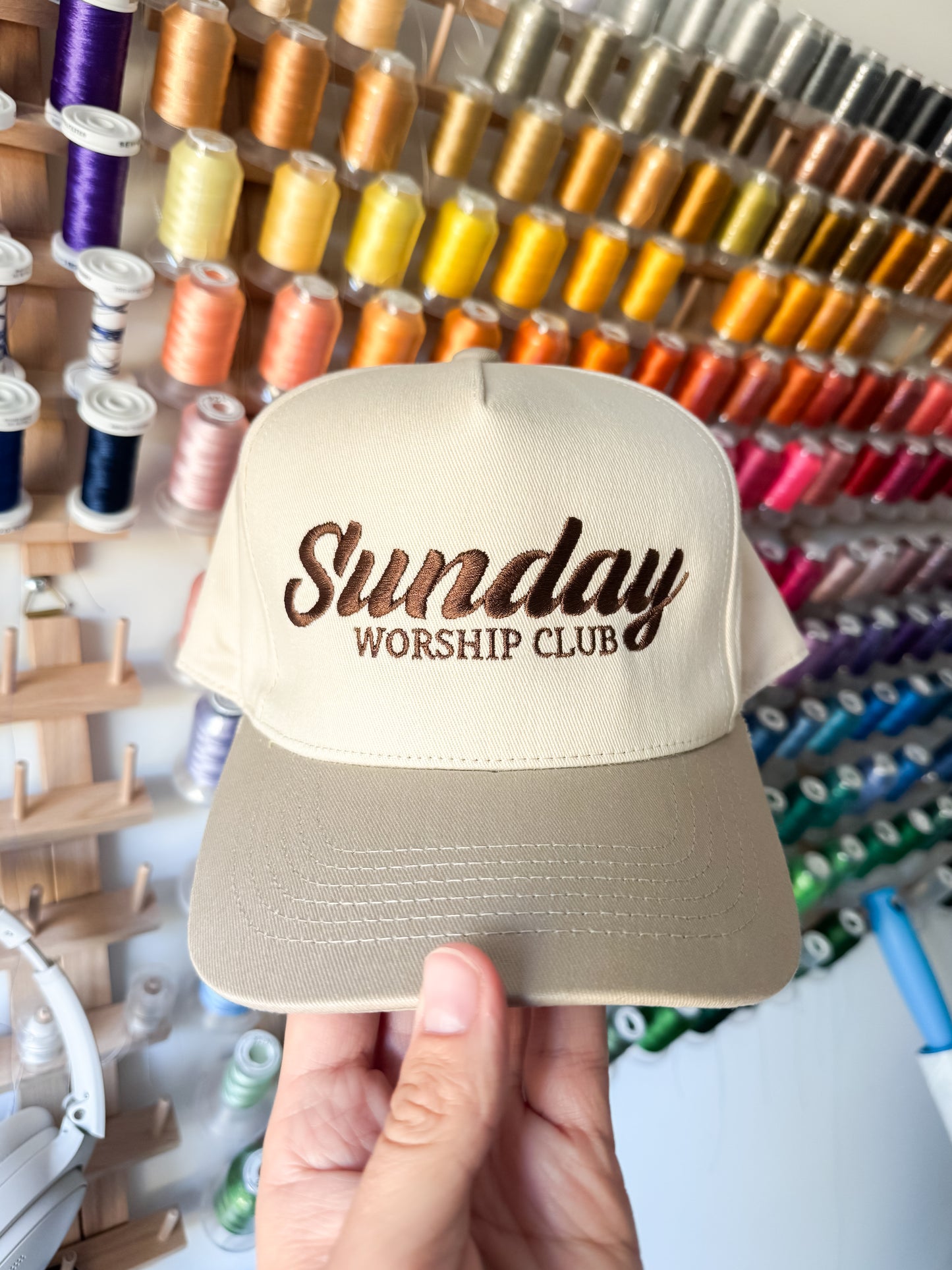 Sunday Worship Club Embroidered Hat