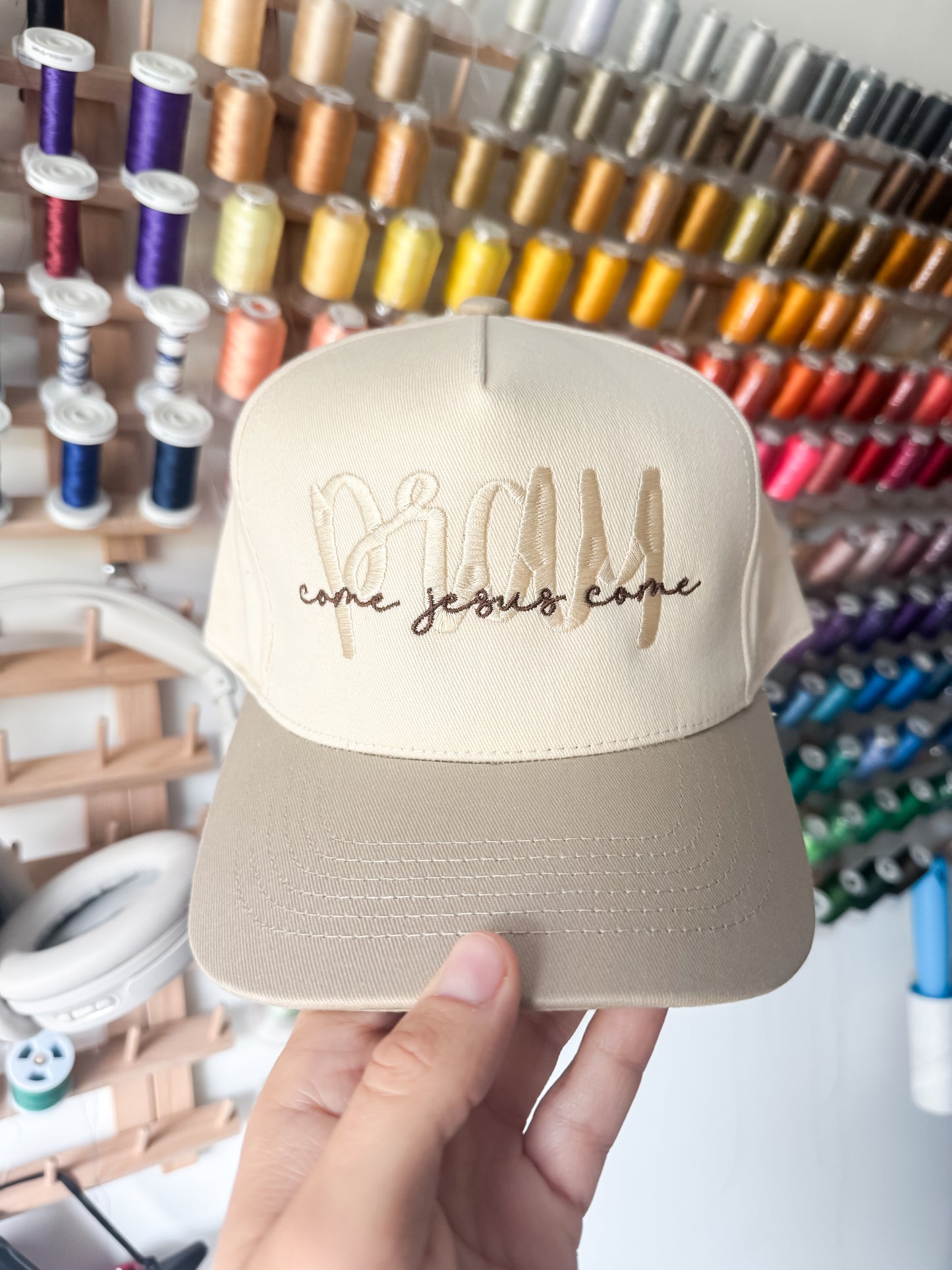 Pray Come Jesus Come Embroidered Hat