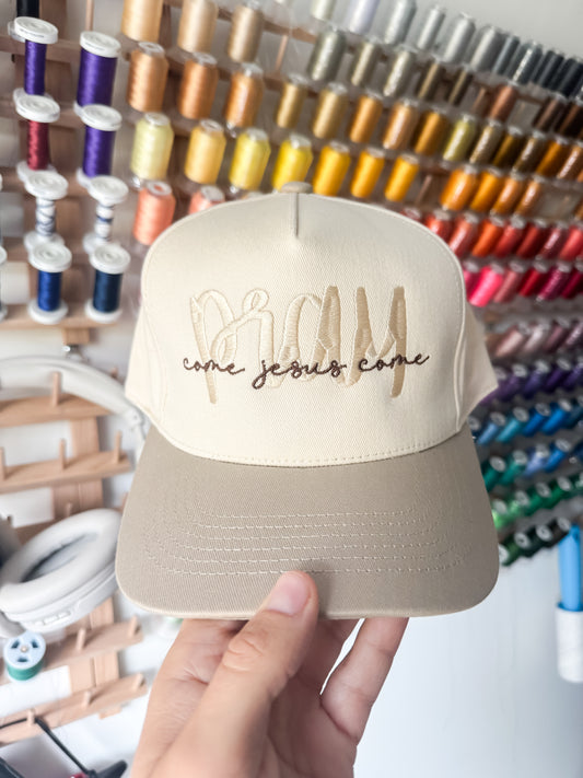 Pray Come Jesus Come Embroidered Hat