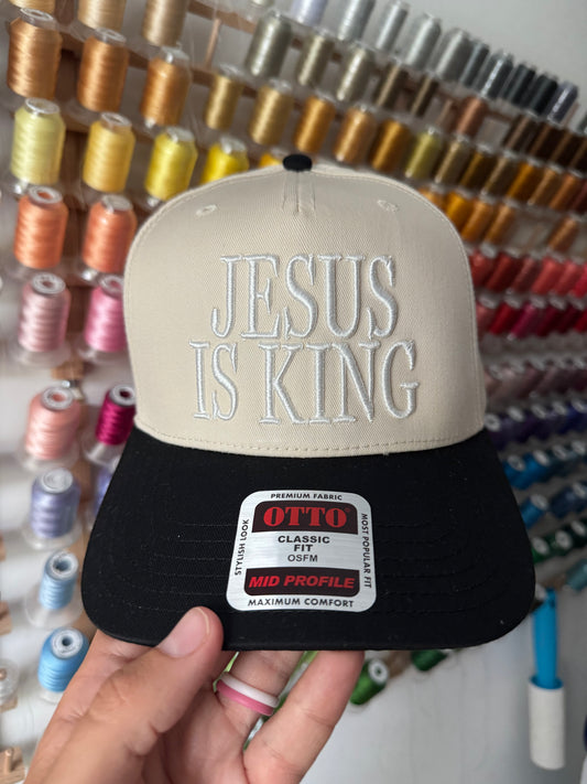 Jesus is King 3D Puff Embroidered Hat