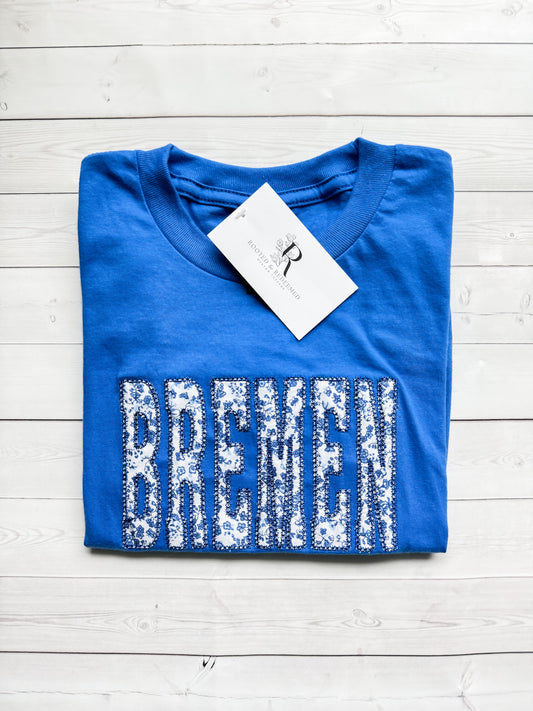 Bremen Diamond Stitch Appliqué Embroidered T-Shirt (YOUTH SIZES)