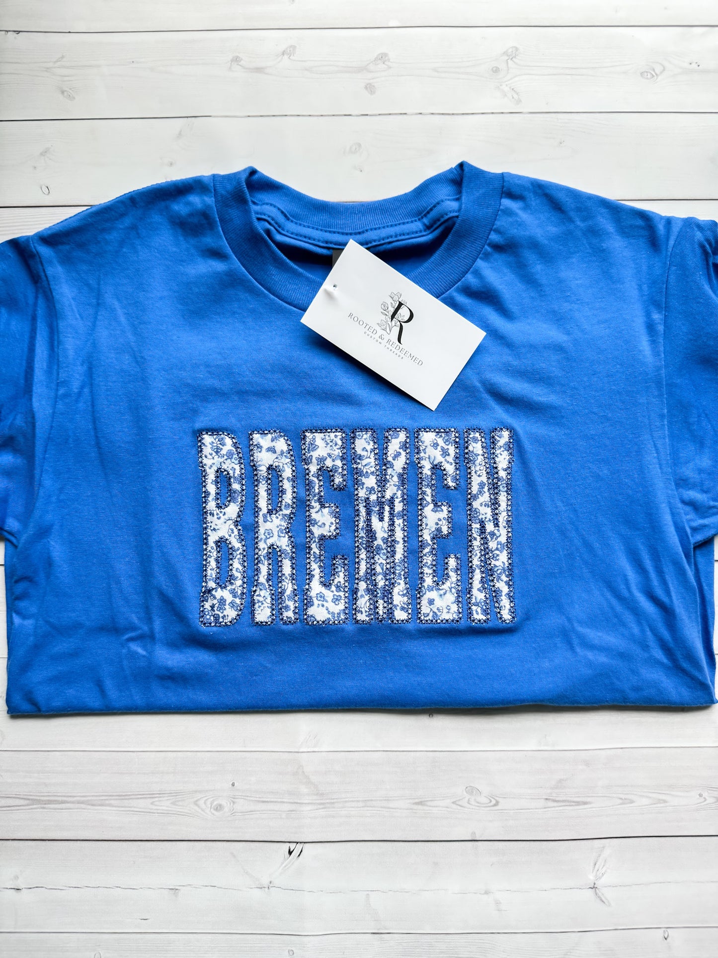 Bremen Diamond Stitch Appliqué Embroidered T-Shirt (YOUTH SIZES)