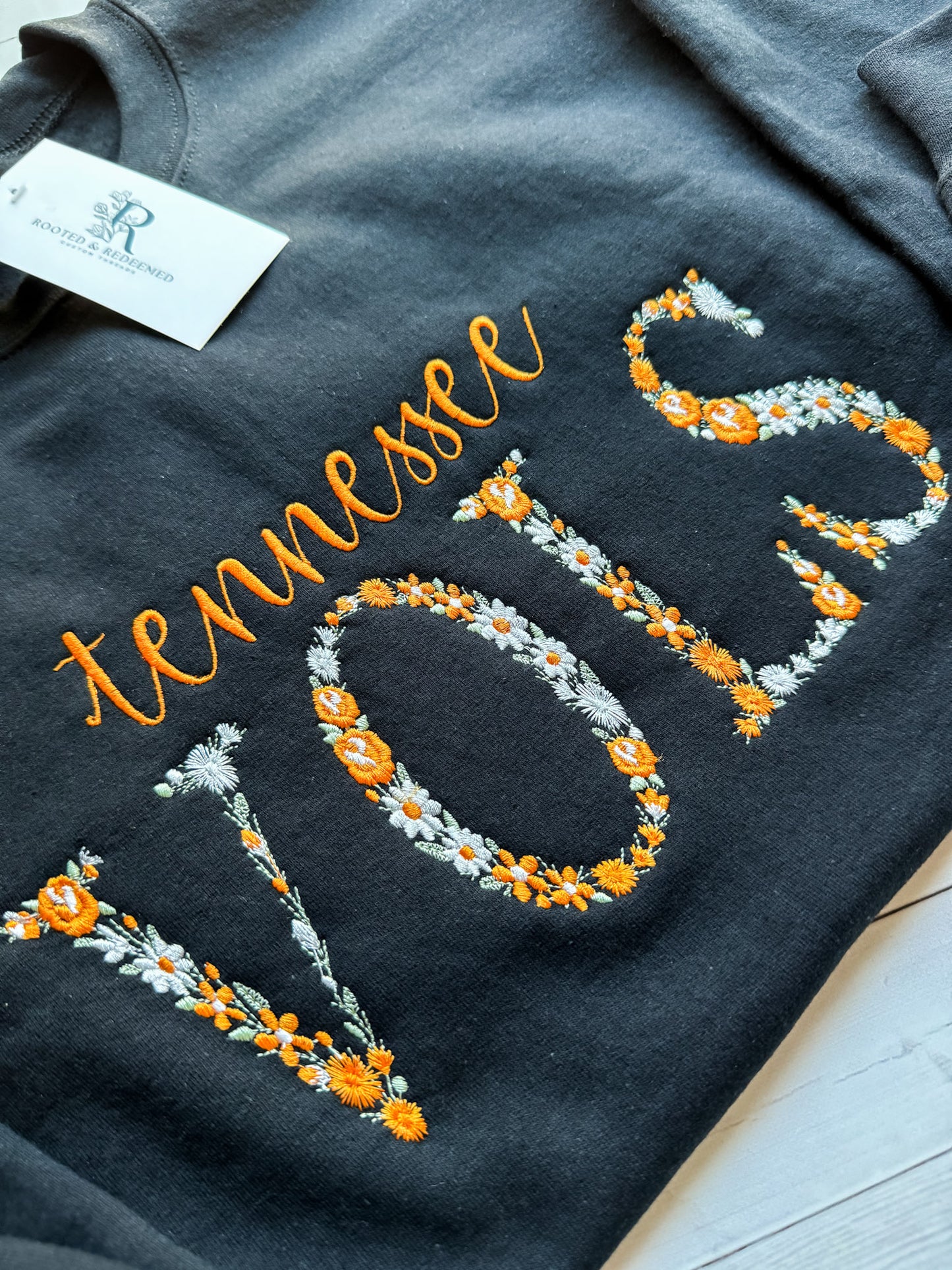 Tennessee Volunteers "VOLS" Floral Letter Embroidered Sweatshirt