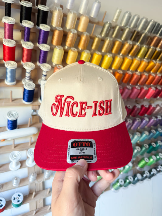NICE-ISH 3D Puff Embroidered Hat