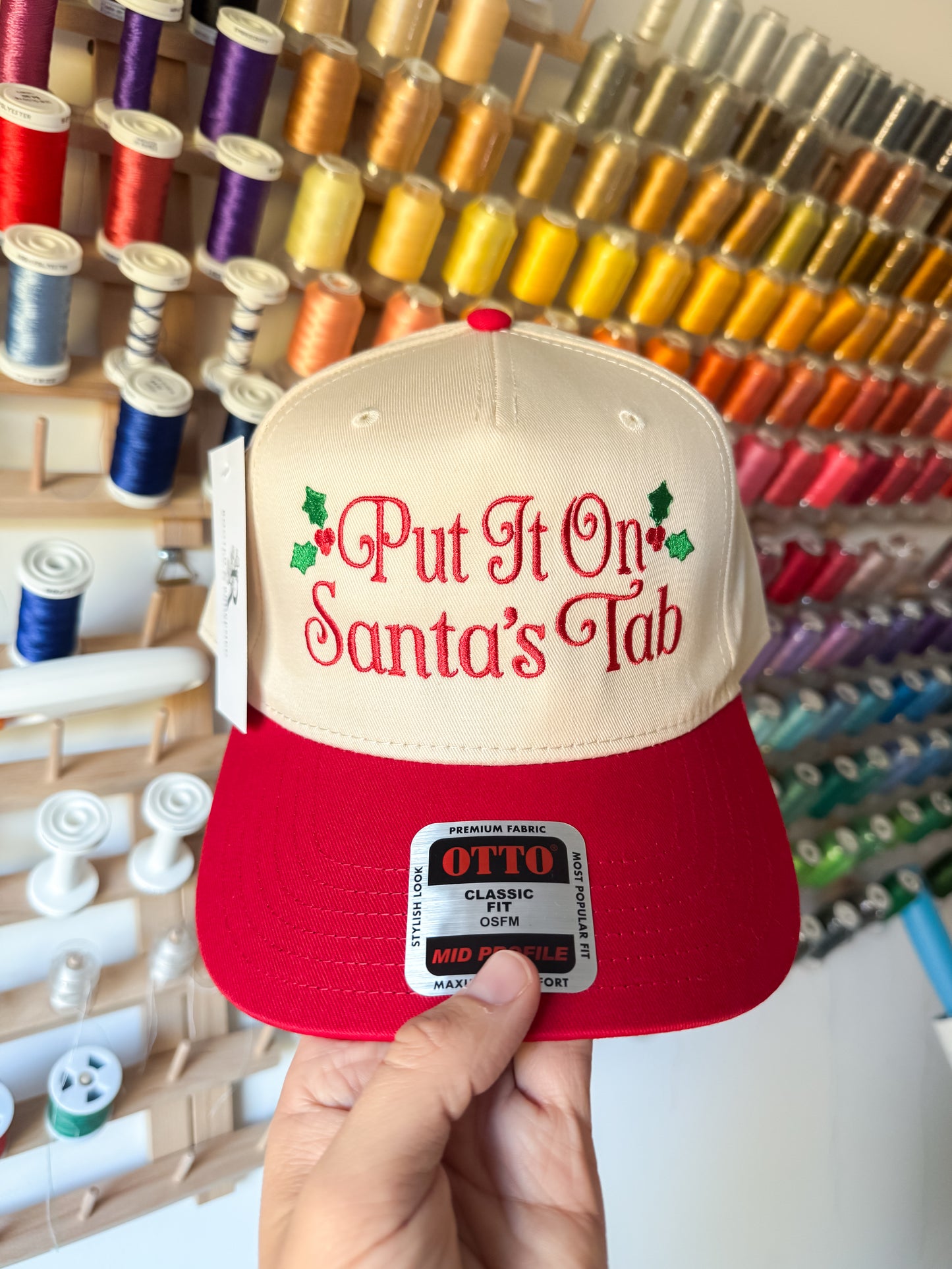 Put It On Santa's Tab Embroidered Hat