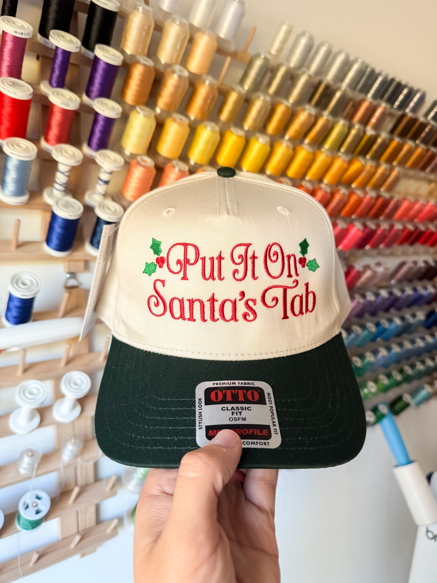 Put It On Santa's Tab Embroidered Hat