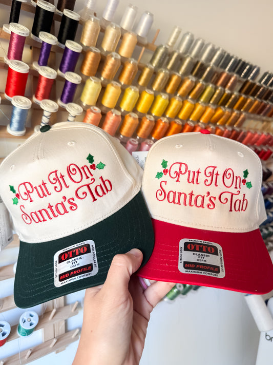 Put It On Santa's Tab Embroidered Hat