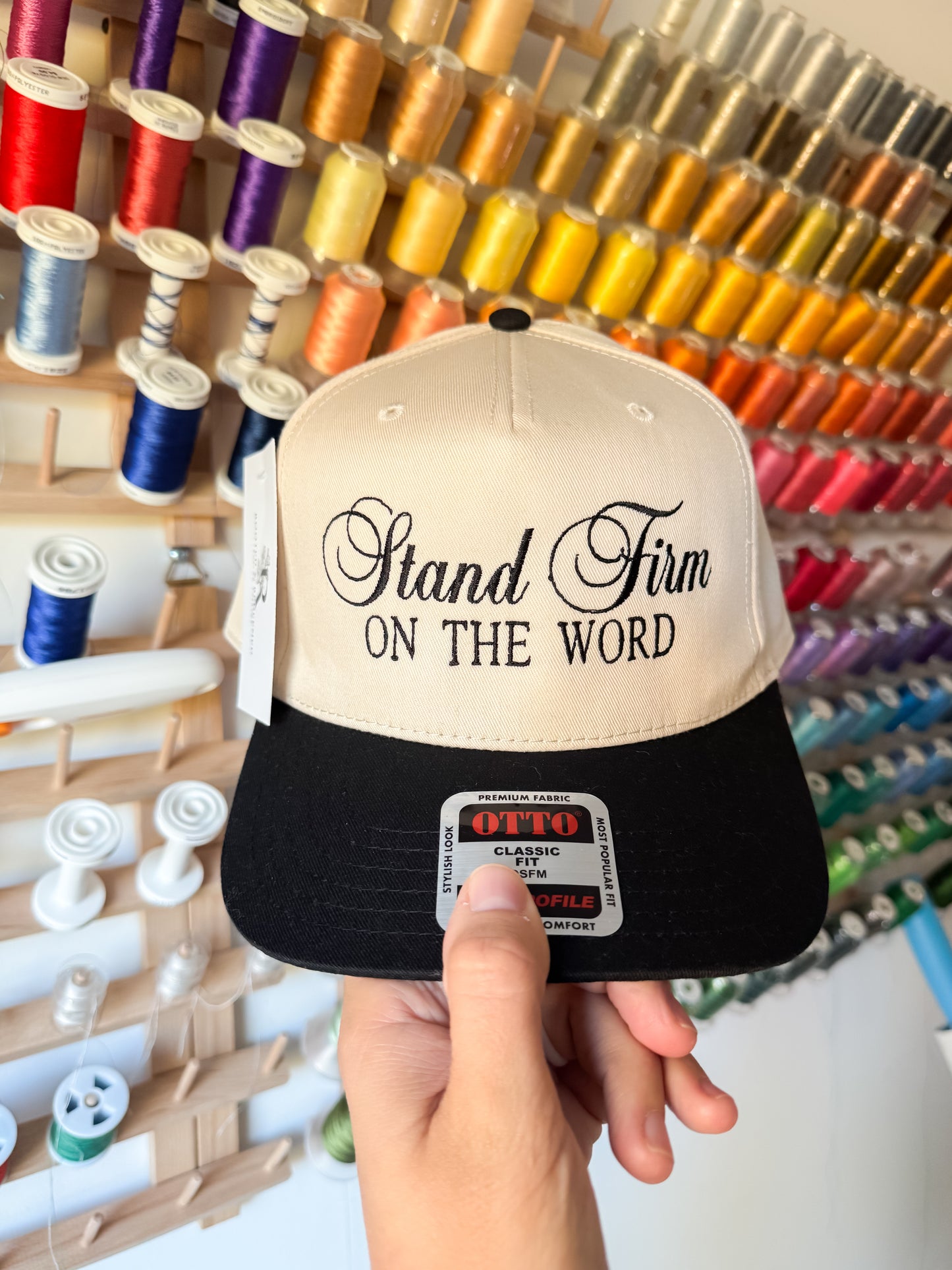 Stand Firm on the Word Embroidered Hat