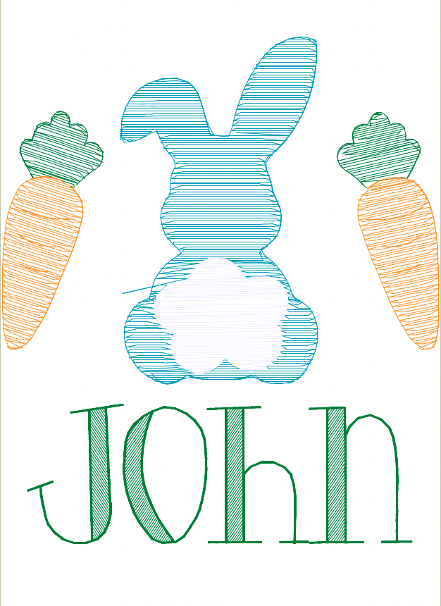 Easter Bunny with Name Embroidered Shirt or Sweatshirt (TODDLER SIZES)