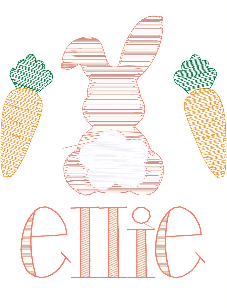 Easter Bunny with Name Embroidered Shirt or Sweatshirt (TODDLER SIZES)